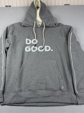 Cotopaxi Do Good Hoodie Mens Medium Gray Organic Cotton Fleece Pullover NWOT